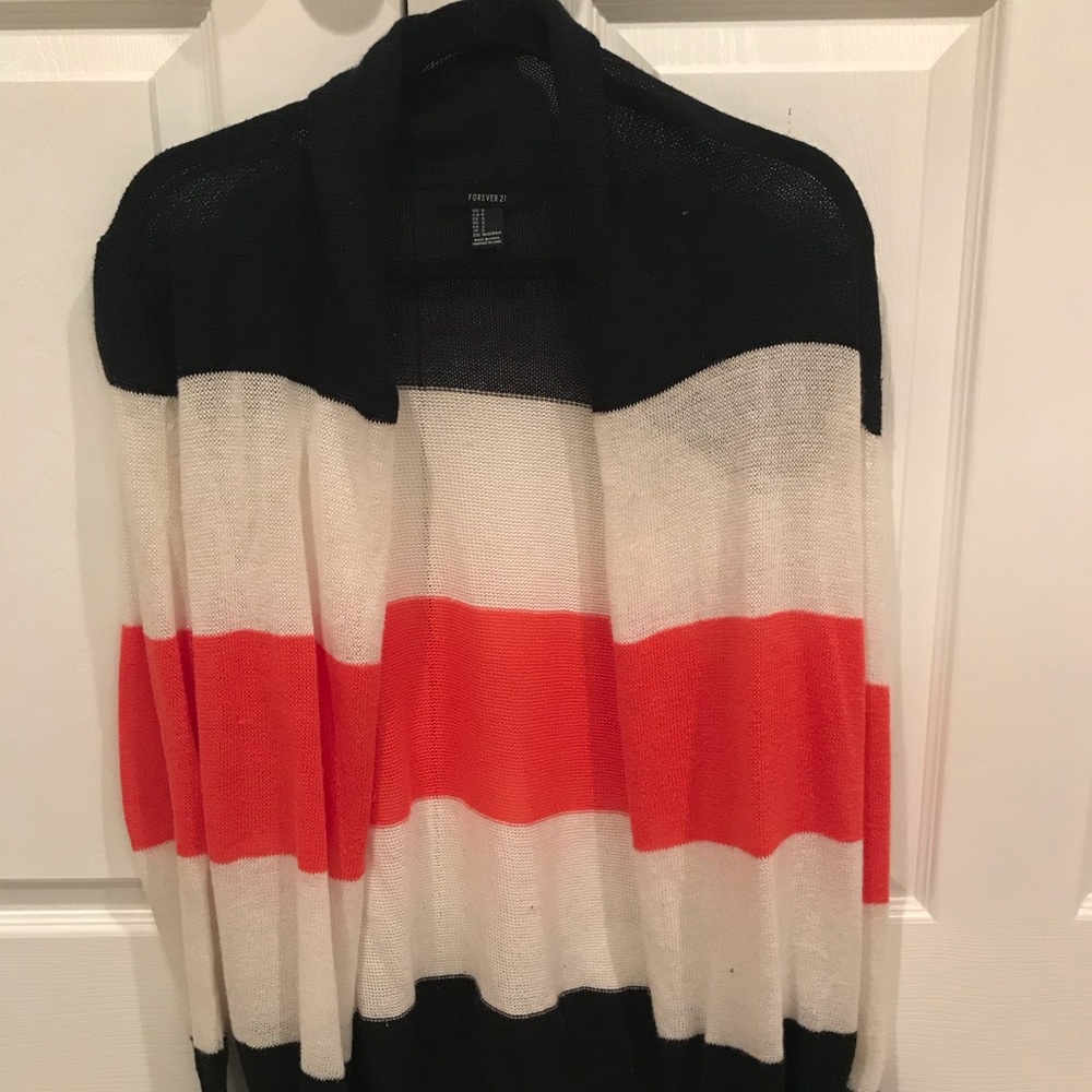 striped cardigan sweater